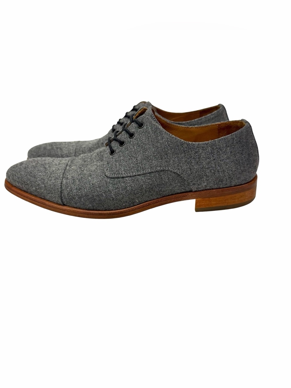 TAFT Kennedy Gray Flannel Dress Shoes Men’s US 6 EU 39 Handmade Spain Lace Up - Picture 6 of 11